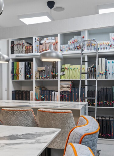 Interior of The Design Barn featuring luxury fabrics & wallcoverings